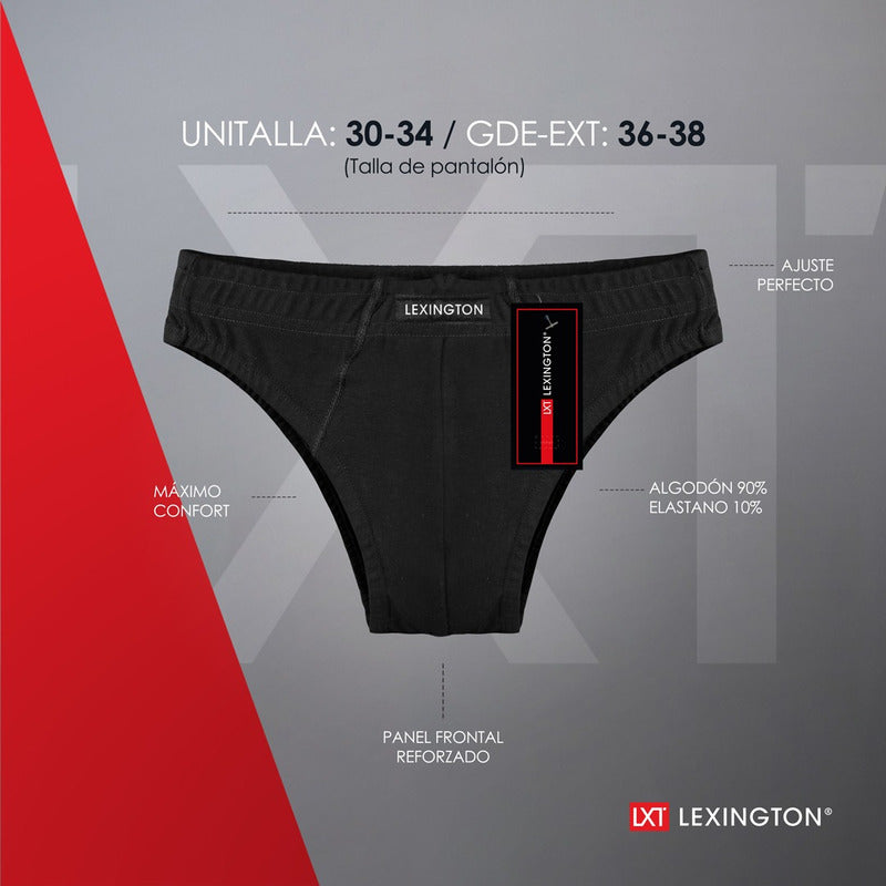 12 Pack Trusa Bikini Hombre Algodón Premium Ajuste Perfecto