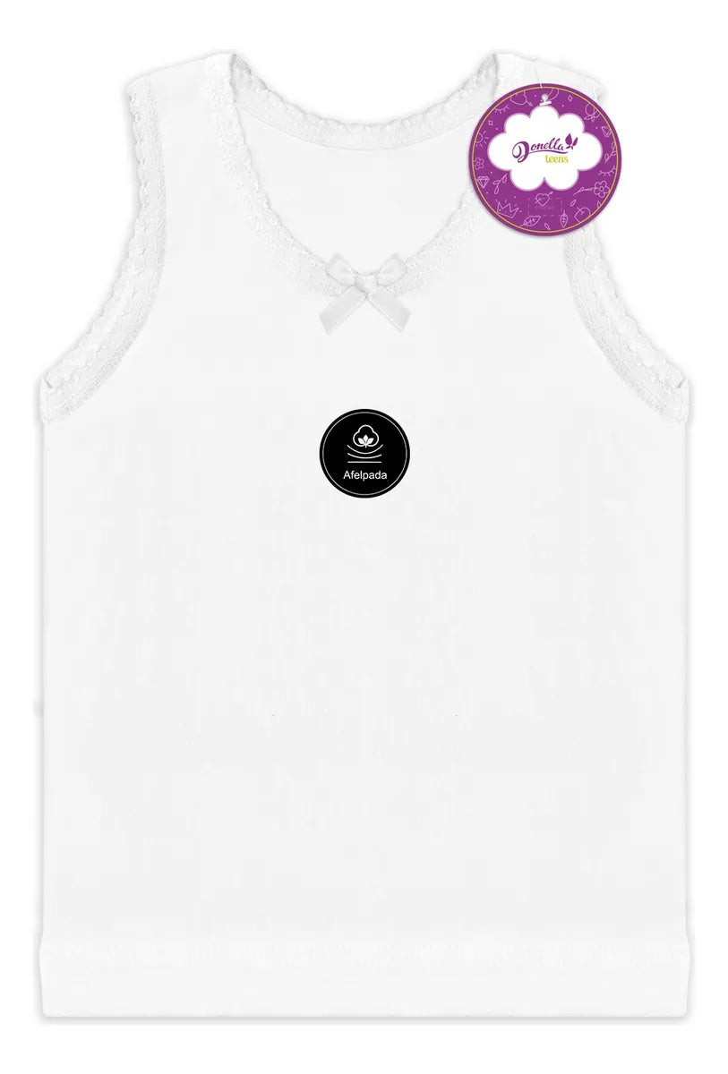 12 Pack Camiseta Niña Donella Algodón Afelpado Superdurables