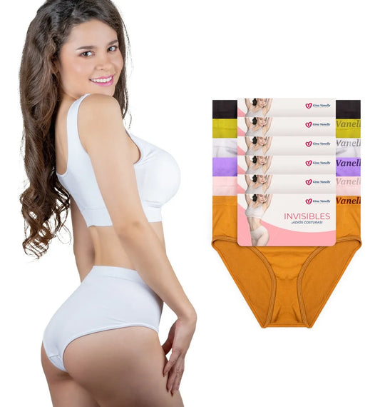 6 Pack Bikini Mujer Microfibra Premium Tecnologia Seamless