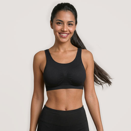Top Bra Deportivo Microfibra Premium Sin Costuras