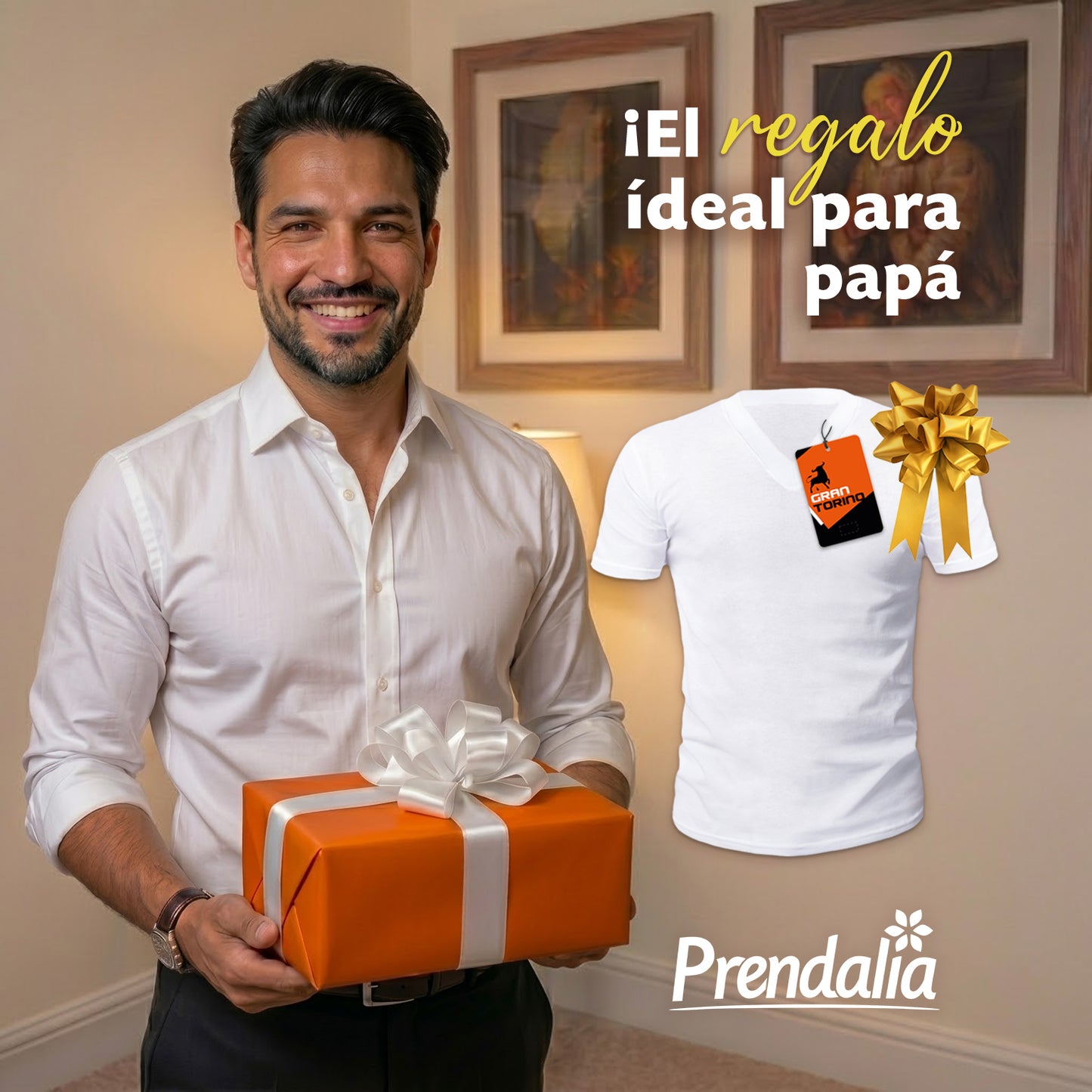 6 Pack Playera Hombre Cuello V Algodón Afelpada